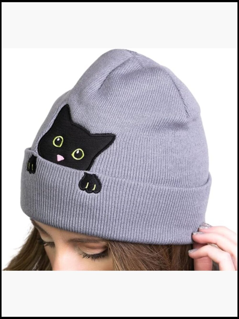 Cute Cat Ear Beanie Winter Hat for Cat Lovers